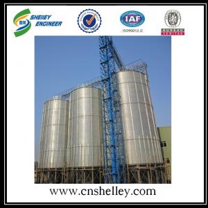 Hot dip galvanized 300t cone bottom small grain silo